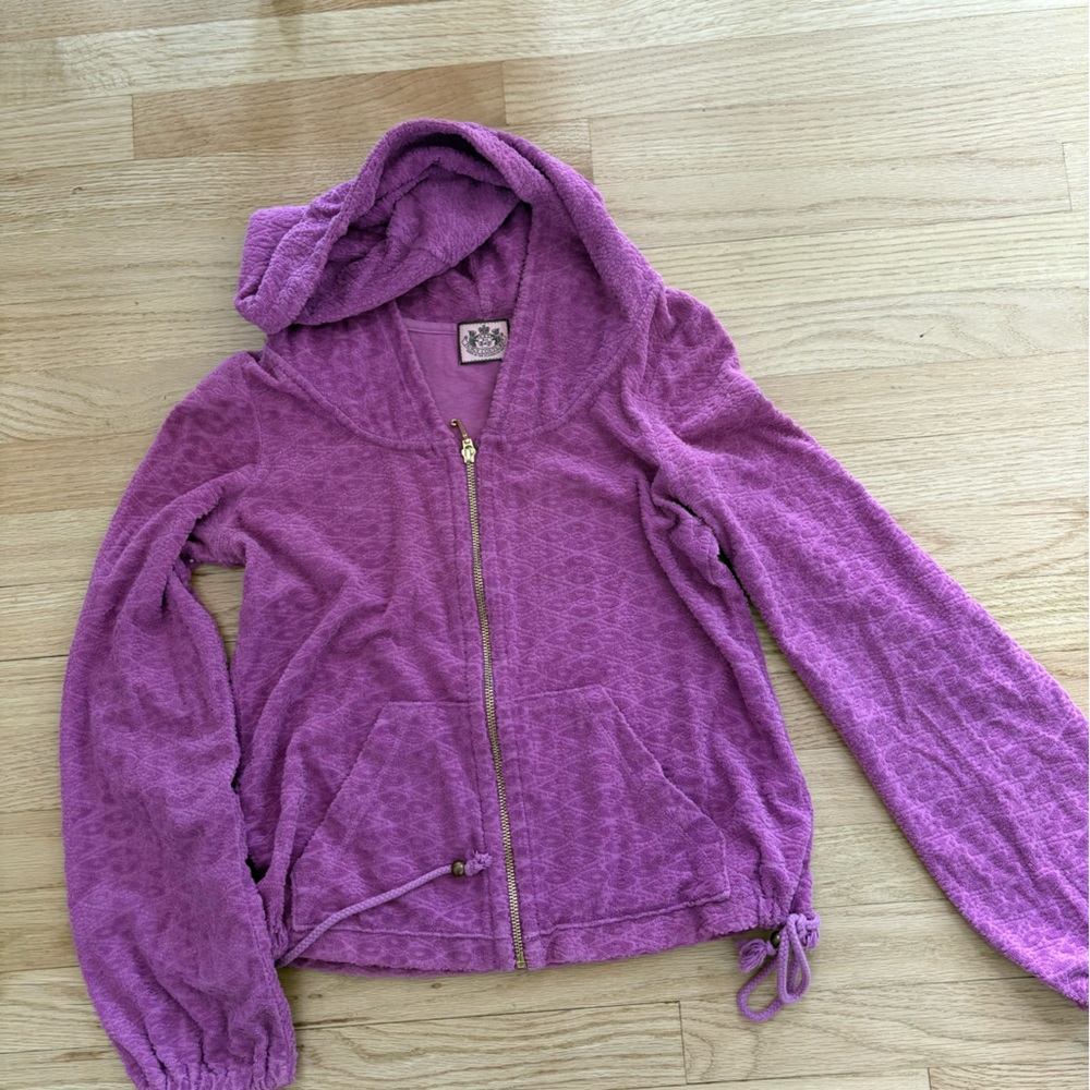 Juicy couture Glamorous Vibrant Lilac Terry Zip Hoodie